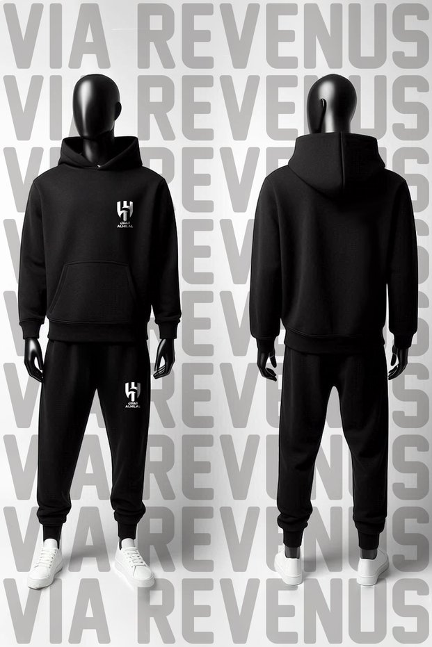 Al Hilal Printed Hooded Sweatshirt and Sweatpants Unisex Sportswear Set