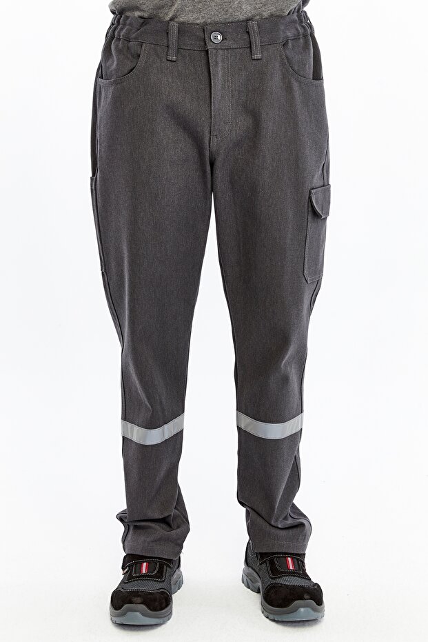 İş Pantolonu Kışlık Basic Model 2 Gri 5 Cepli - 1