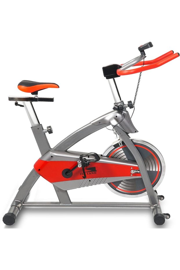 Indoor Spin Bike EM-1544, Adjustable Seat, 2-Way Pedaling, LCD Monitor, Comfortable