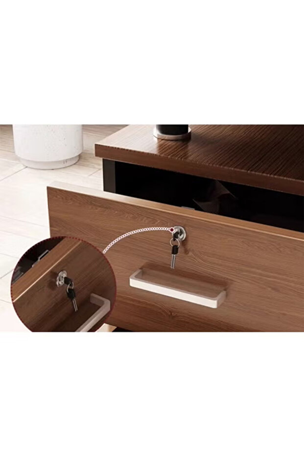 مكتب تنفيذي وطاولة كمبيوتر متعددة الوظائف 120 سم - 6