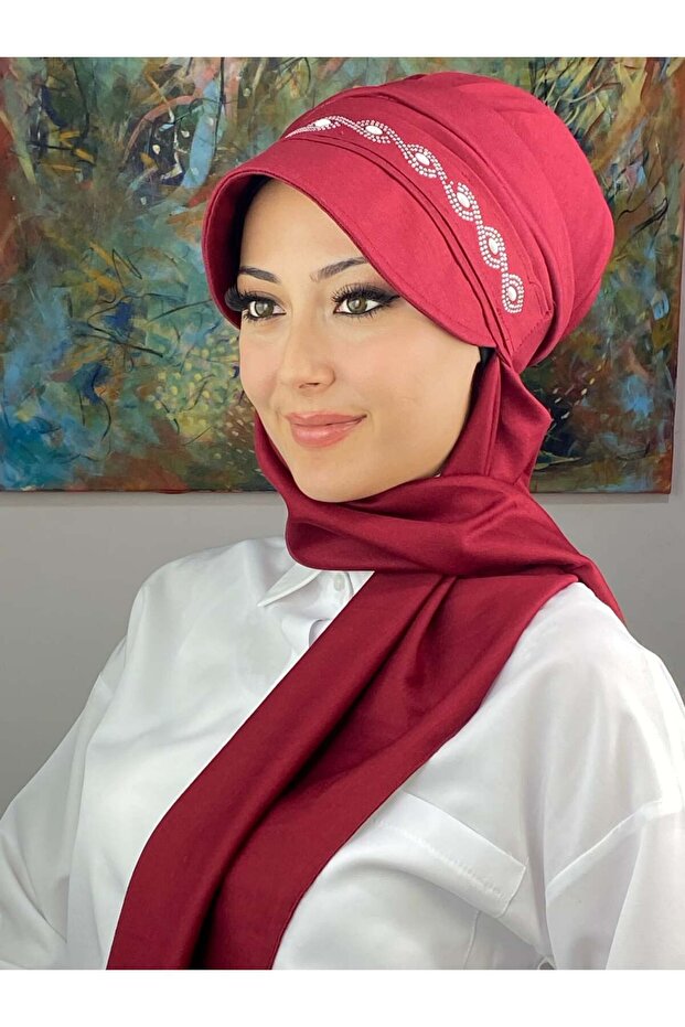 قبعة منقوشة بنمط ثعبان اللؤلؤ من أرفا
