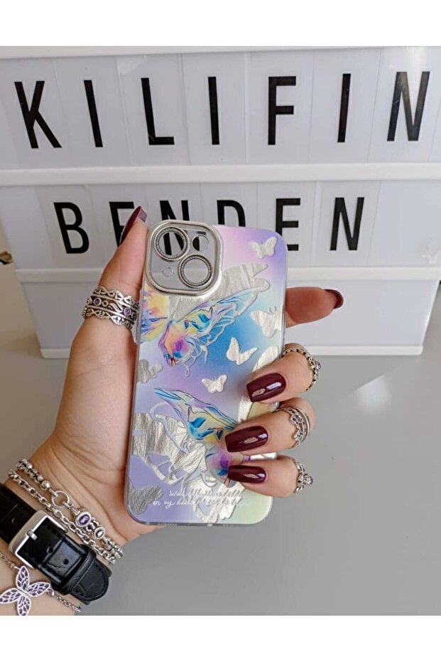 موديل حافظة بنمط الفراشة المتوافقة مع هاتف آيفون 15 بلس و14 بلس - 1