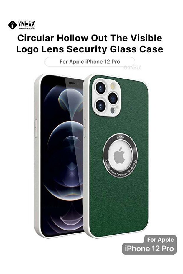 غطاء حماية مع عدسة شعار مرئية لهاتف Apple iPhone 12 Pro