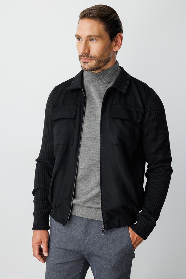 Erkek Siyah Mont - 8