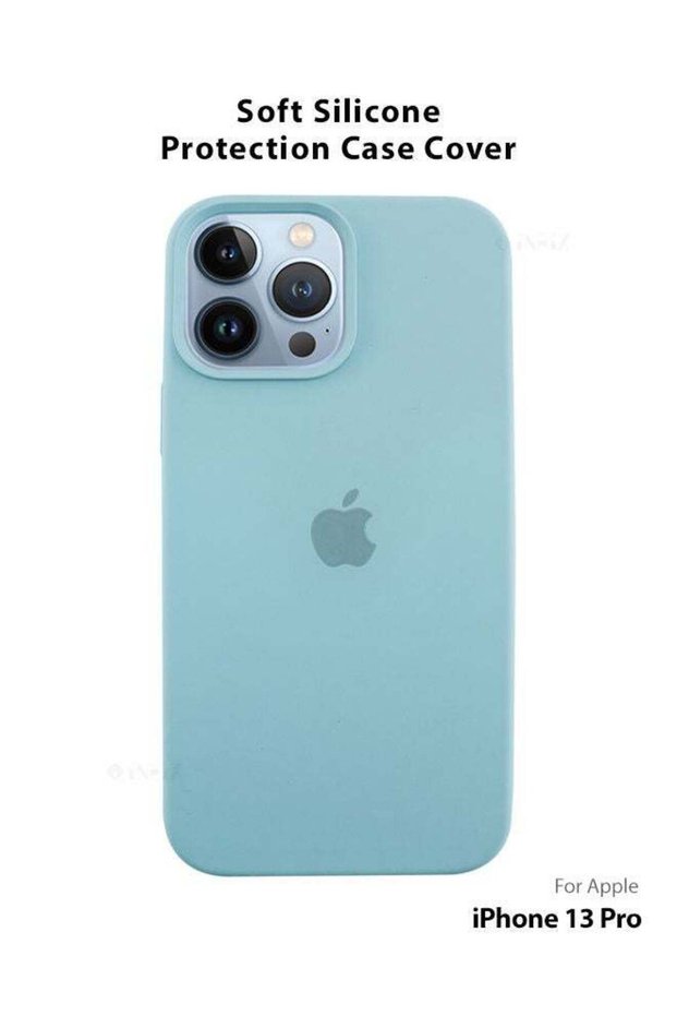 غطاء سيليكون متوافق مع الشعار لجهاز Apple iPhone 13 Pro