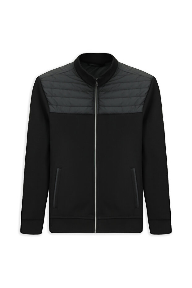 Regular Fit Plain Quilted Coat