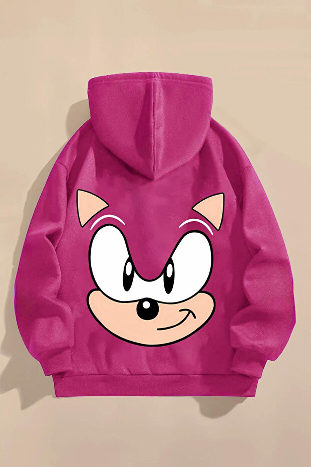 Children's Sonic Printed Hooded Sweatshirt Hoodie