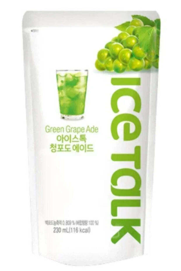 Ice Talk Green Grape Ade Juice Drink 230ml - Carton (50 pouches)