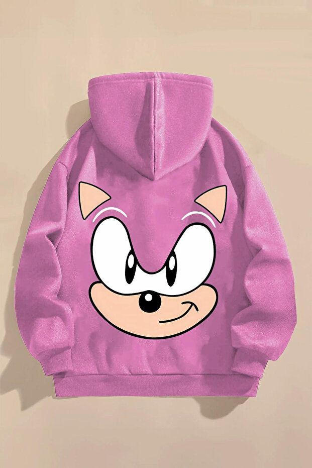 Children's Sonic Printed Hooded Sweatshirt Hoodie