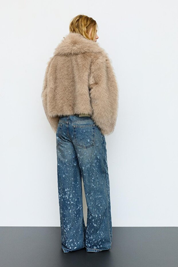 Kısa suni kürk kaban - 4