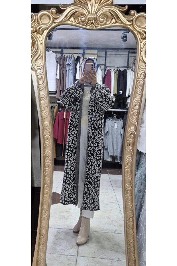 سترة طويلة بنقشة الفهد - 2