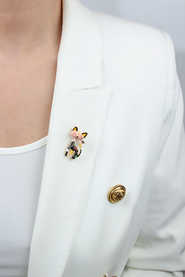 Kedi Figür Broş - 1