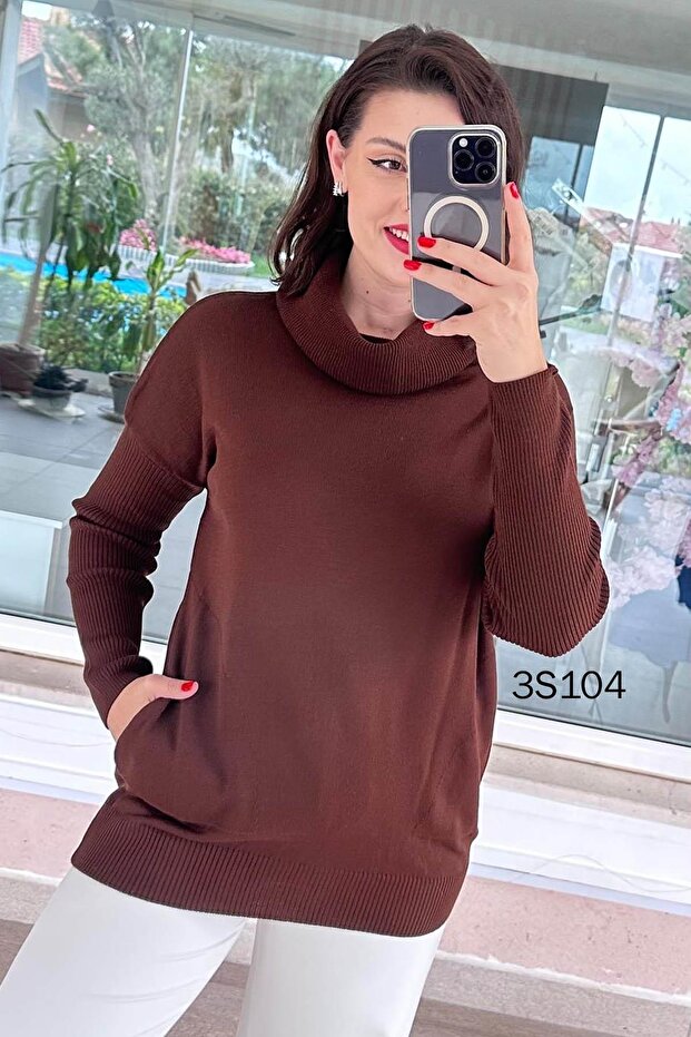 Degaje Collar Pocketed Knitwear Blouse 3S104