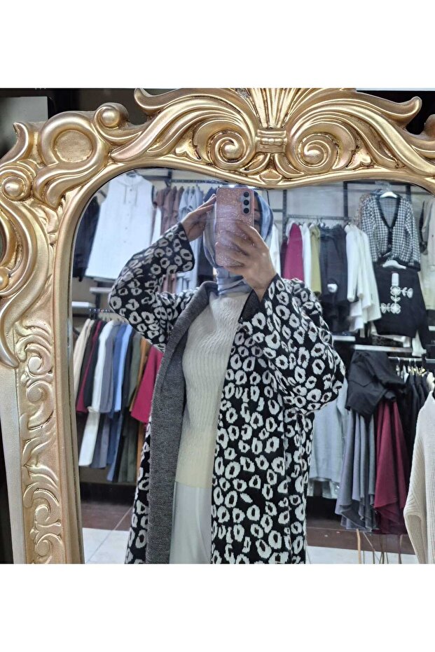 سترة طويلة بنقشة الفهد - 3