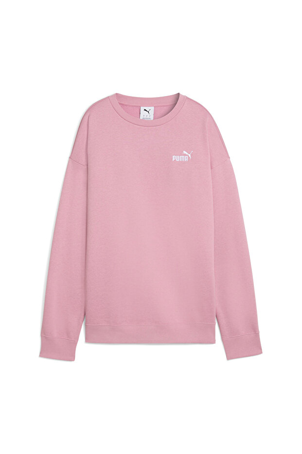 Ess Small Logo Relaxed Crew Women's Pink Casual Style Sweatshirt 63326865