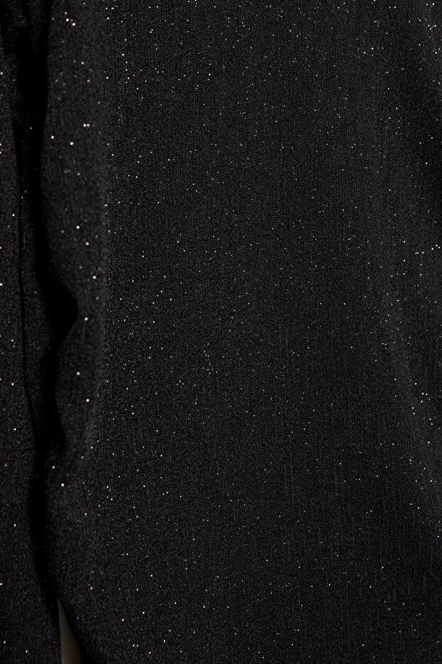 Asimetrik drapeli parlak taşlı top - 7