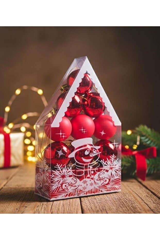 Ert-Yil-25205 New Year Top House Type Pvc Boxed 12 Pieces 3 cm