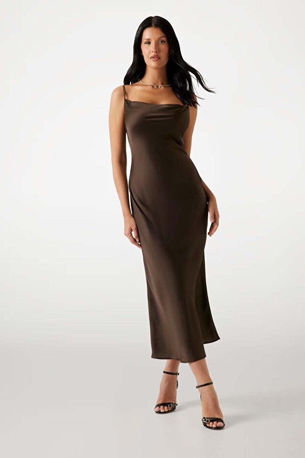 Rochie midi elegantă din satin - 1