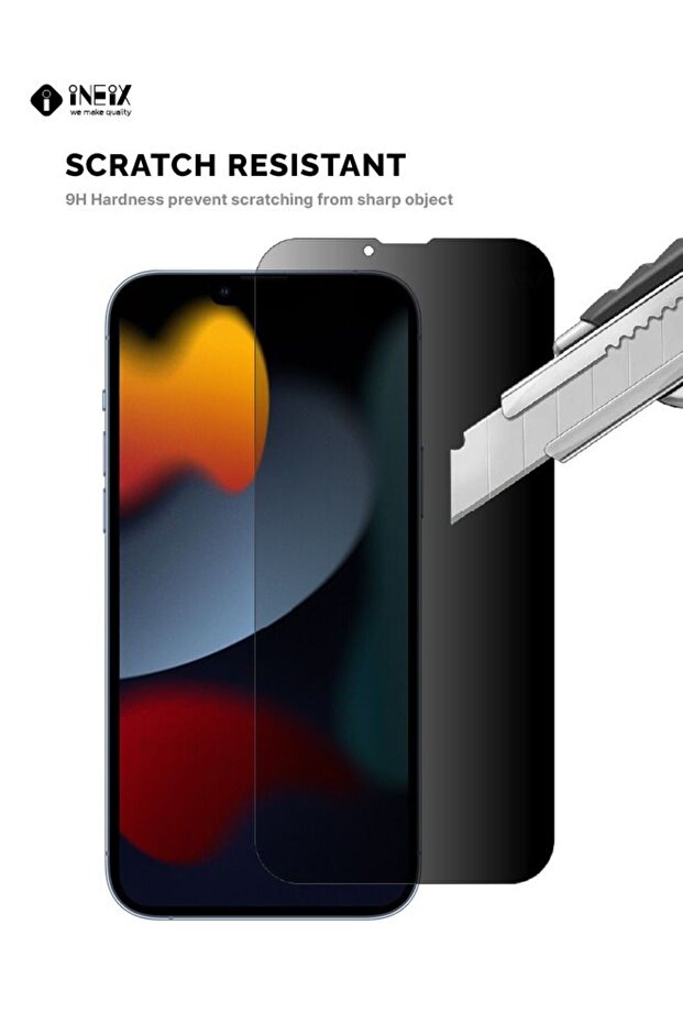 واقي شاشة كامل عالي الدقة للخصوصية لجهاز Apple iPhone 13 - 5