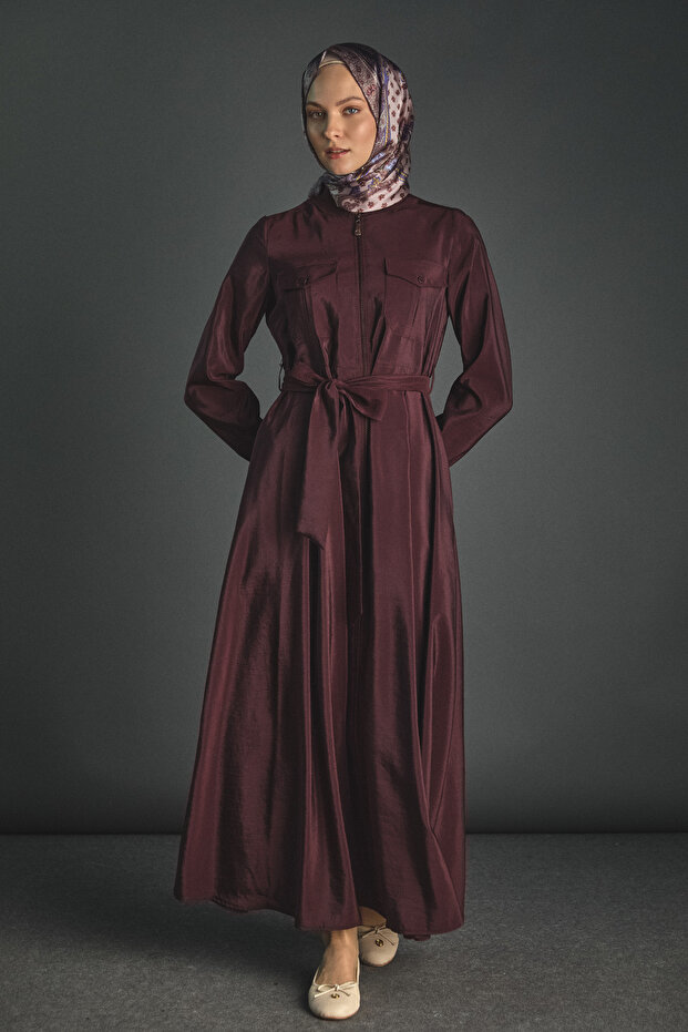 Kuşaklı Bomber Elbise - 2