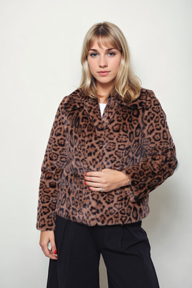 Leopard Print Soft Snap Jacket - 1