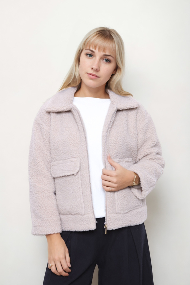 Kapak Cepli Teddy Ceket - 2