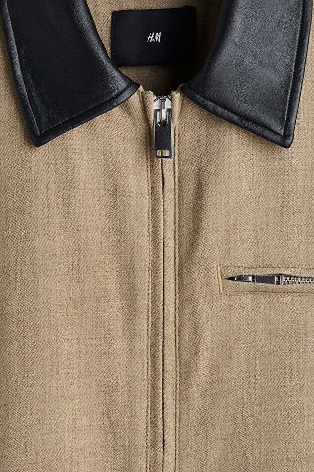 سترة ذات ياقة وقصة عادية - 8