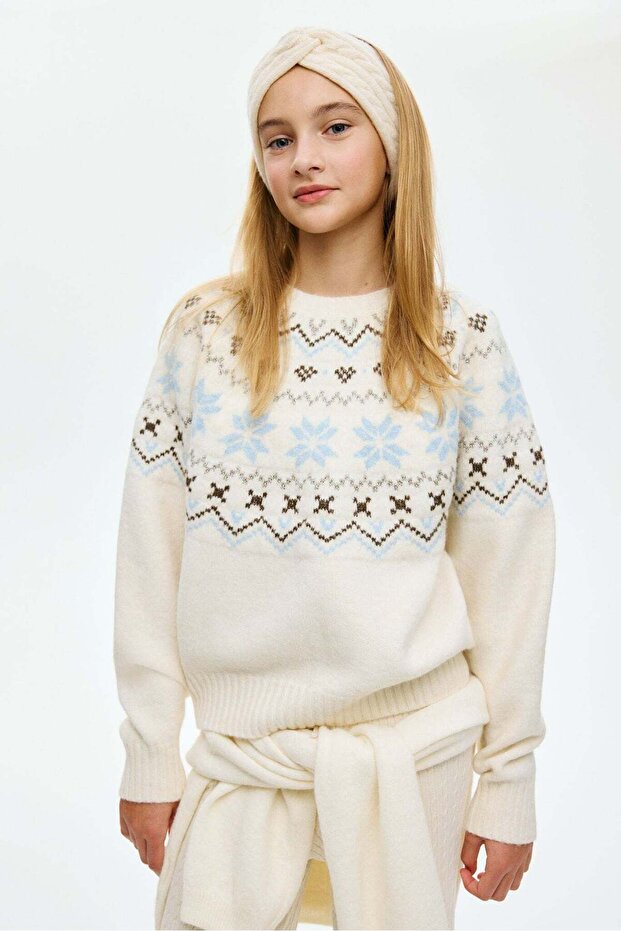 Jacquard-knit jumper