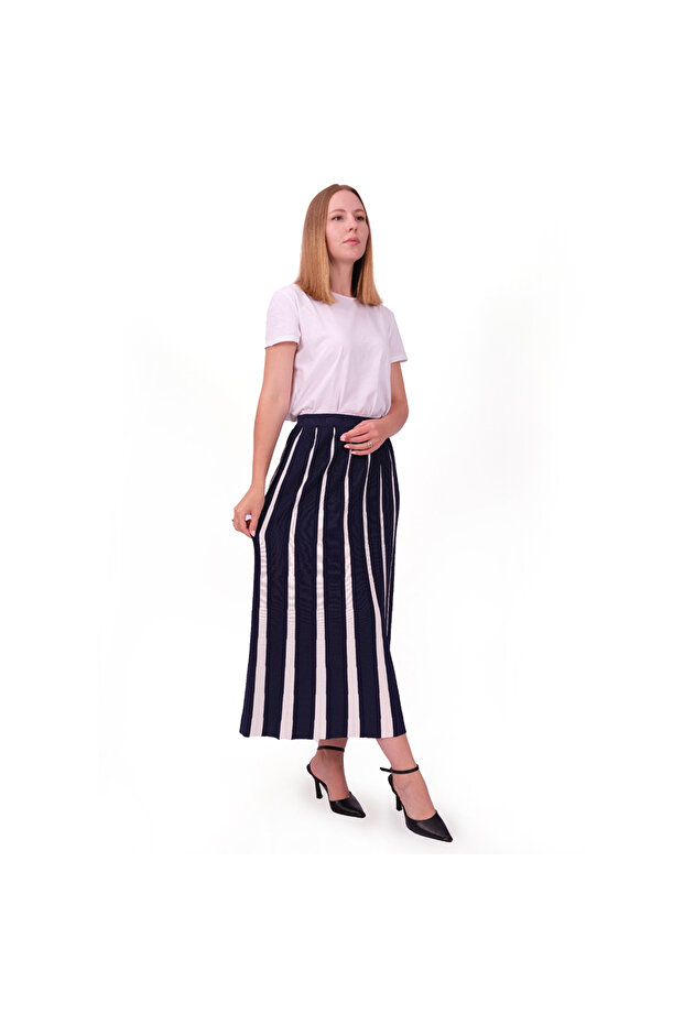 Pliseli Triko Uzun Etek - 2