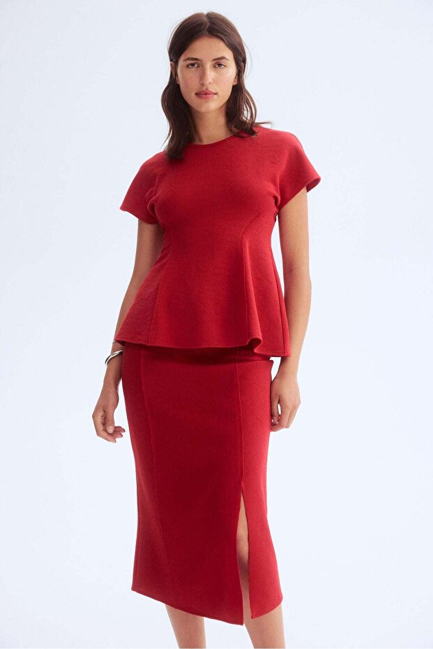 Fine-knit skirt