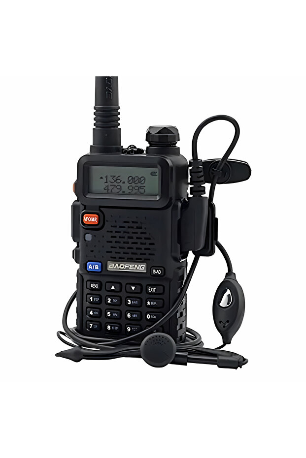 جهاز إرسال واستقبال محمول متين UV-5R، لاسلكي ثنائي الاتجاه، نطاق مزدوج، إضاءة LED، قابل لإعادة الشحن