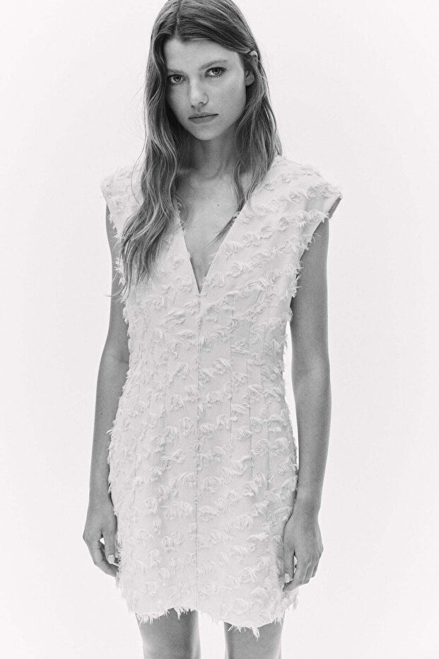 Jacquard-weave dress