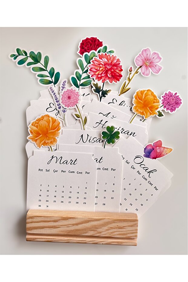 çiçekli 2026 takvim - 2