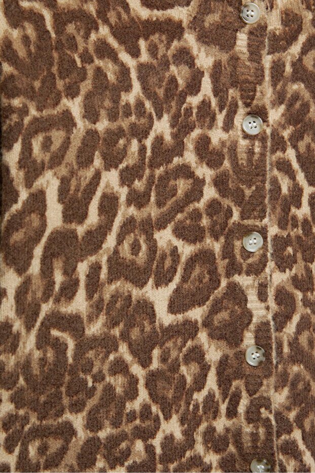Leopar desenli hırka - 7