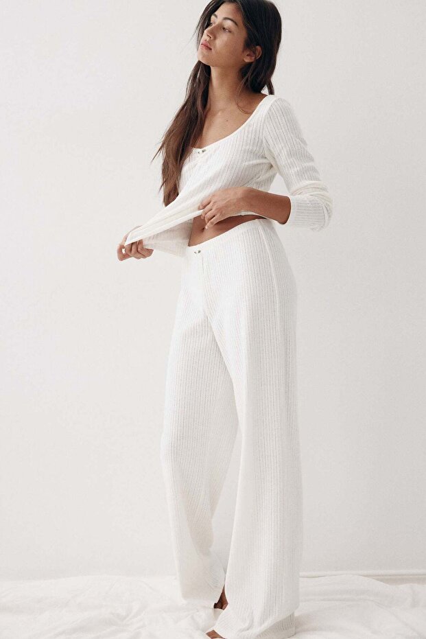 Cotton pointelle pyjamas
