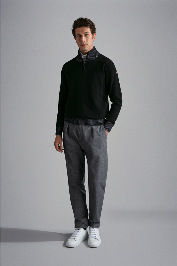 MEN'S ZIPPED PULLOVER C.W. WOOL - 5