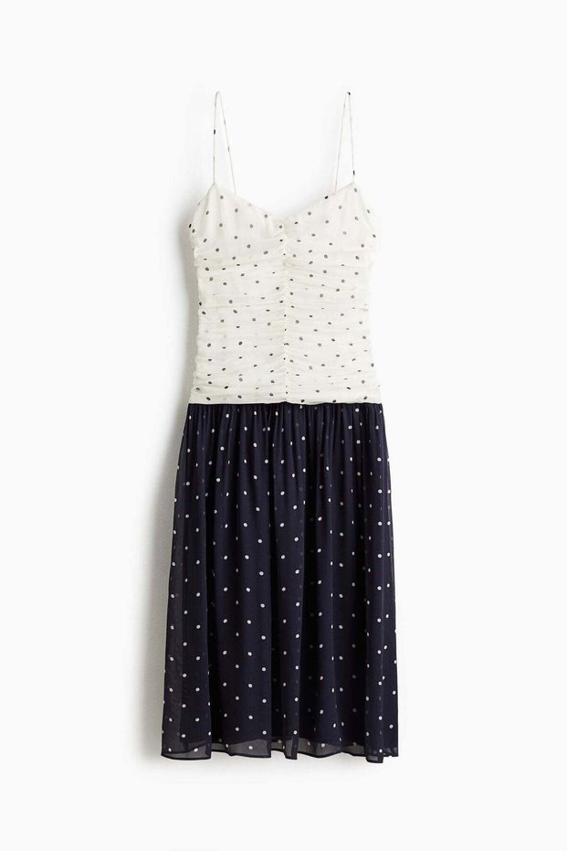 Gathered strappy dress
