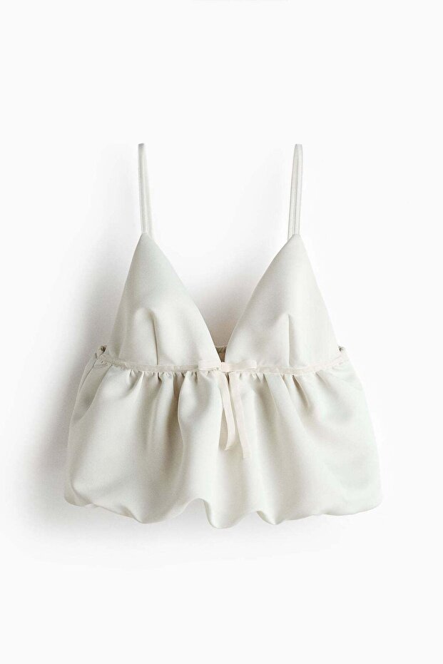 بلوزة بحمالات ذات حافة فقاعية - 1