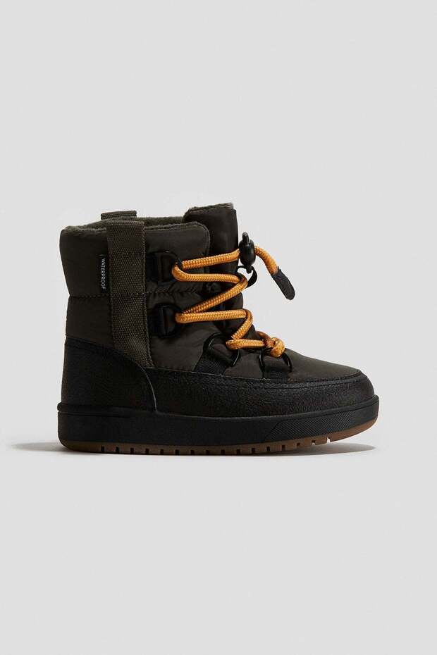Warm-lined waterproof snow boots