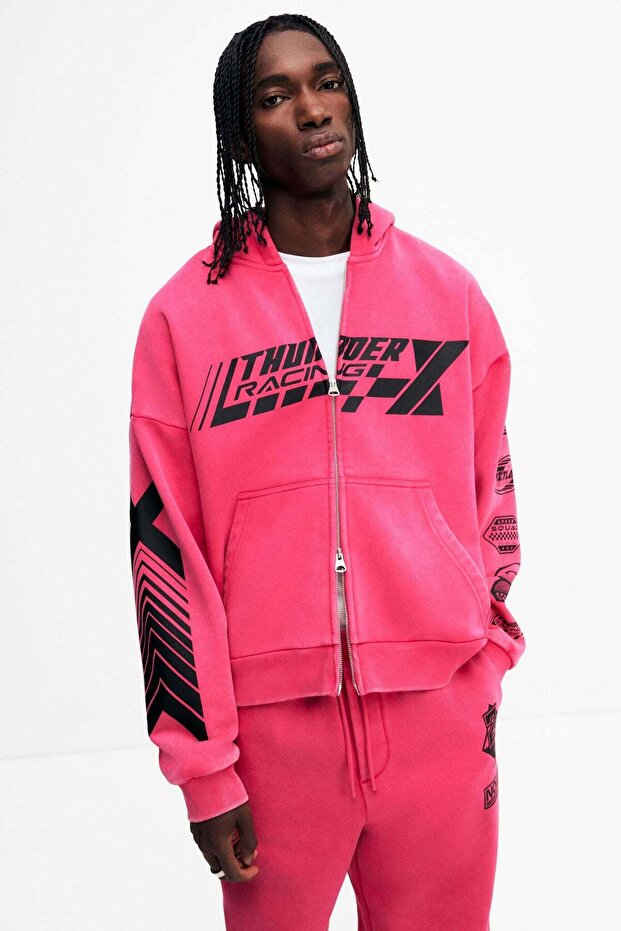 Oversized Fit Zip-through hoodie