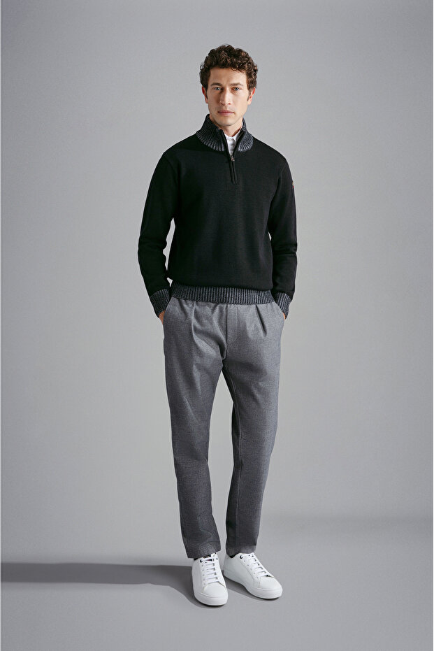 MEN'S ZIPPED PULLOVER C.W. WOOL - 4