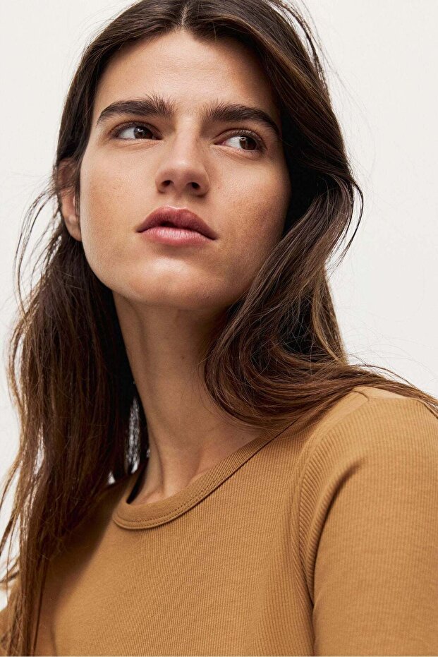 بلوزة من القطن المضلع - 3