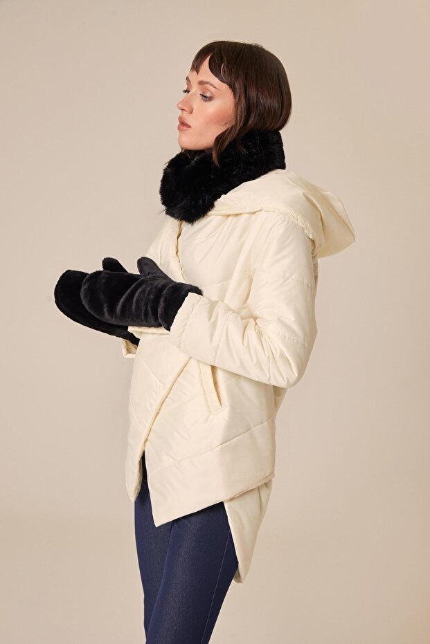 Siyah Peluş Eldiven - 1