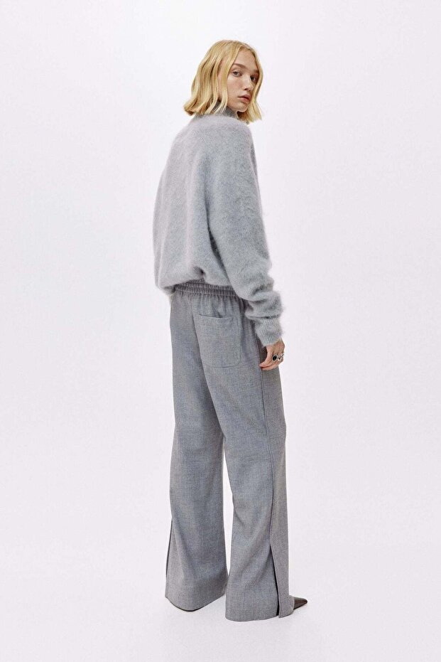 بنطلون واسع الأرجل برباط - 4