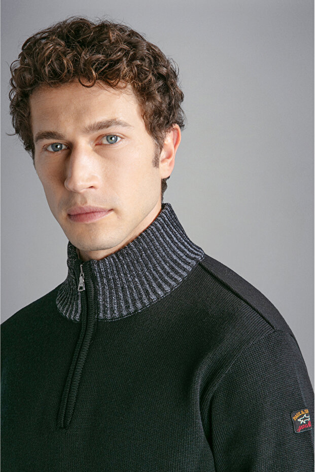 MEN'S ZIPPED PULLOVER C.W. WOOL - 3