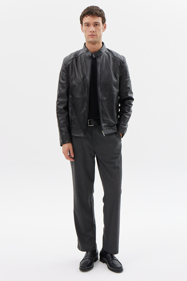 Erkek Regular Deri Mont - 6