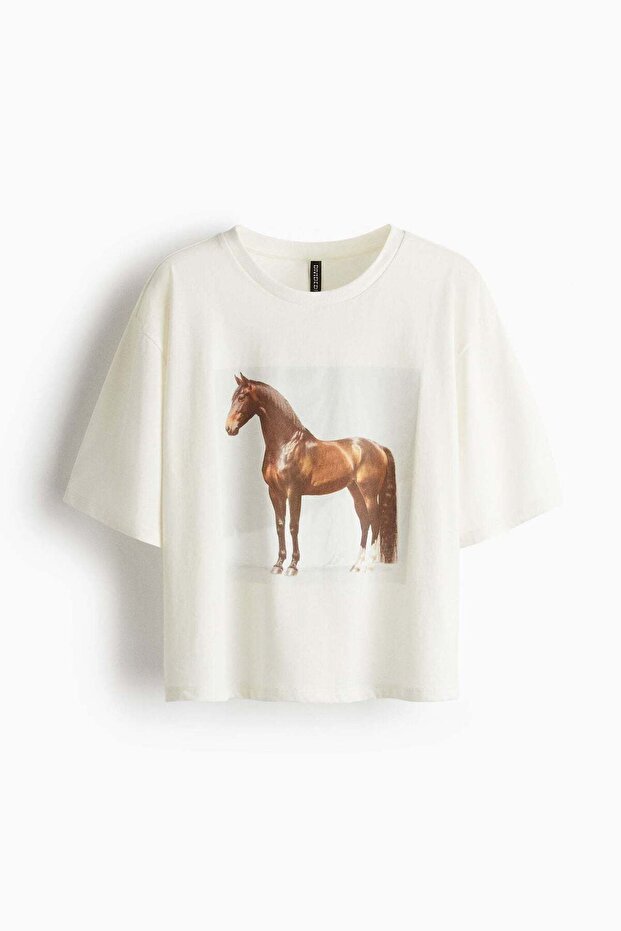 Loose-fit printed T-shirt