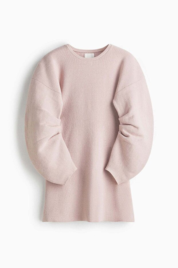 Viscose-blend rib-knit dress