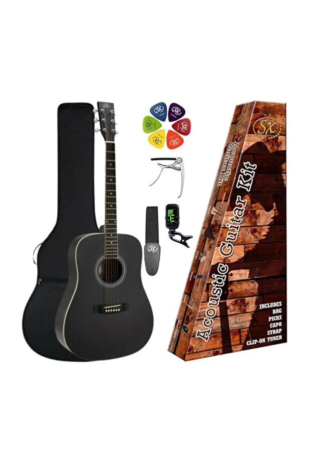 SD104KBK Akustik Gitar Seti (Siyah) - 1
