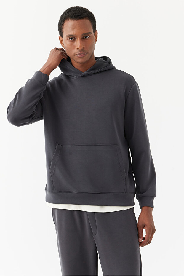 Erkek Kapüşonlu Sweat Üst - 2